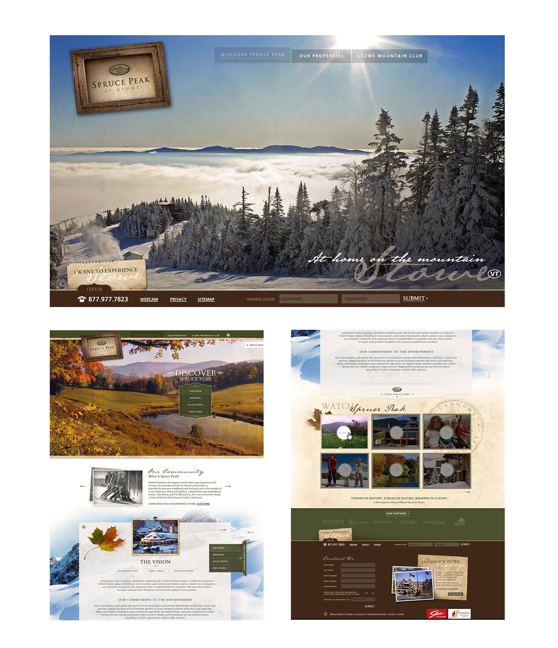 Spruce Peak at Stowe Website